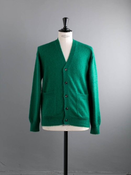 BATONER | BN-24FM-058 PURE MOHAIR100% V CARDIGAN Green ピュアモヘア100%Vネックカーディガンの商品画像